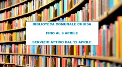 Biblioteca chiusa fino al 9 aprile