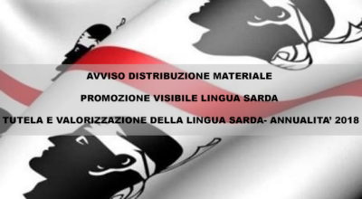 Avviso distribuzione materiale promozione visibile lingua sarda – Tutela e valorizzazione della lingua sarda – Annualità 2018