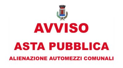 AVVISO Asta Pubblica per alienazione automezzi Comunali