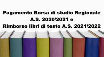 Pagamento Borsa di studio Regionale A.S. 2020/2021 e Rimborso libri di testo A.S. 2021/2022