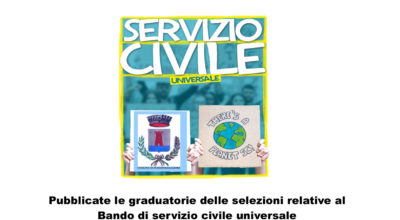 Pubblicate le graduatorie delle selezioni relative al servizio civile universale