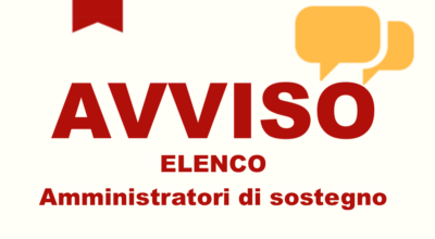 Avviso Elenco amministratori di sostegno