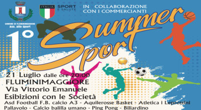 1° Summer Sport – 21 Luglio dalle ore 20:00 lungo la Via Vittorio Emanuele