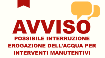 Possibile interruzione erogazione dell’acqua per interventi manutentivi