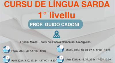 Sono aperte le iscrizioni per il Corso di Lingua Sarda di I° livello